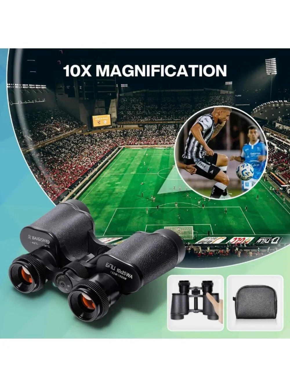 High-Powered 10x25 Waterproof Binoculars for Bird Watching, Travel & Stargazing
